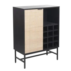 Skap HOME4YOU Helve med vinreol 80x40x110 cm melamin