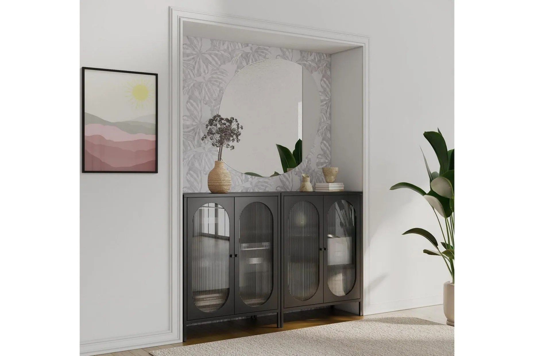 Skap Luna 80x40x102 cm, Svart