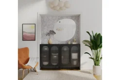 Skap Luna 80x40x102 cm, Svart