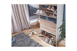 Skoskap Wohnling Foliert Sponplate 4 Utrekkbare Rom for 24 Par