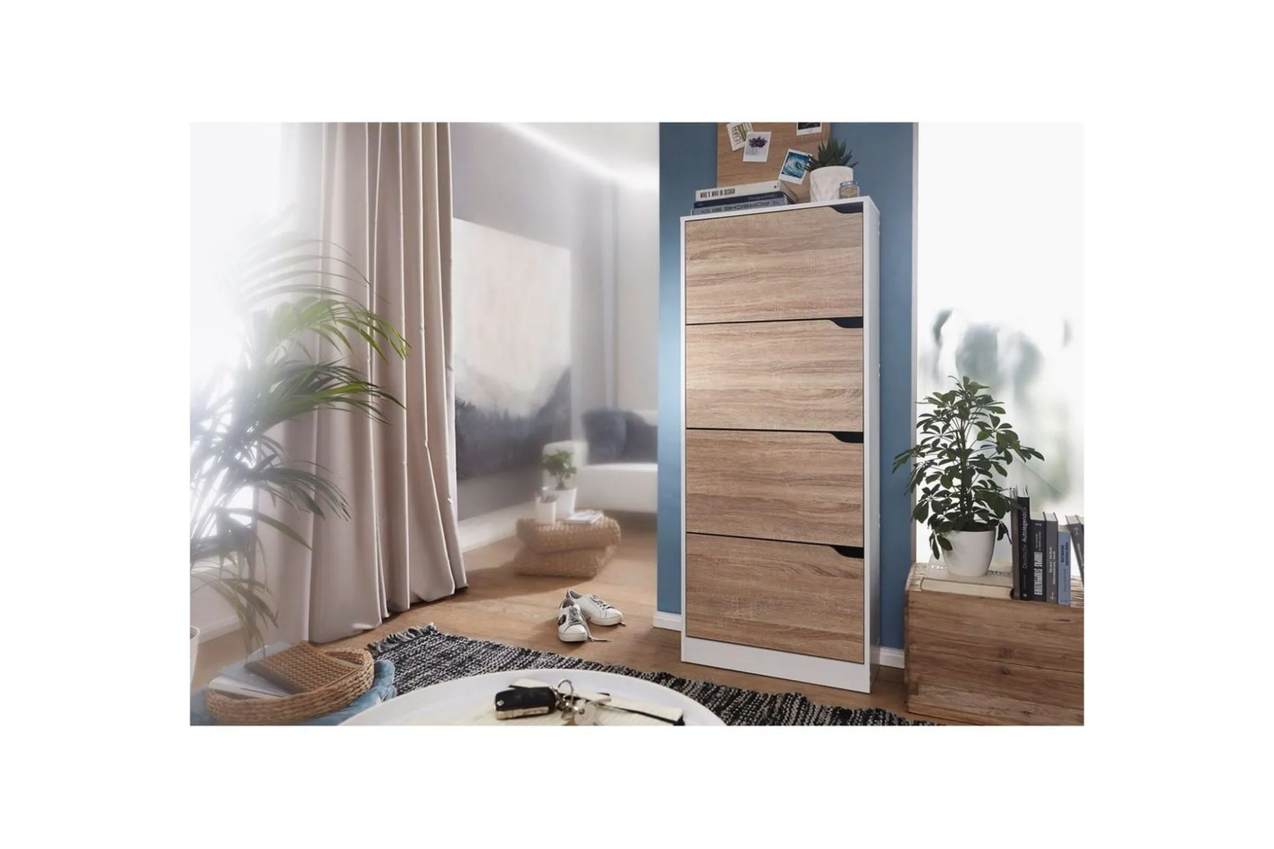 Skoskap Wohnling Foliert Sponplate 4 Utrekkbare Rom for 24 Par