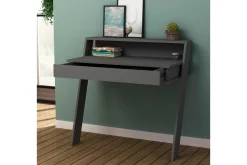 Skoved Skrivebord 94 cm med Oppbevaringsskuff + Hylle
