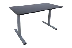 Skrivebord Ergo Optimal med motor 120x60 cm Svart/Grå