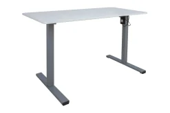 Skrivebord Ergo Optimal med motor 120x60 cm Hvit/Grå