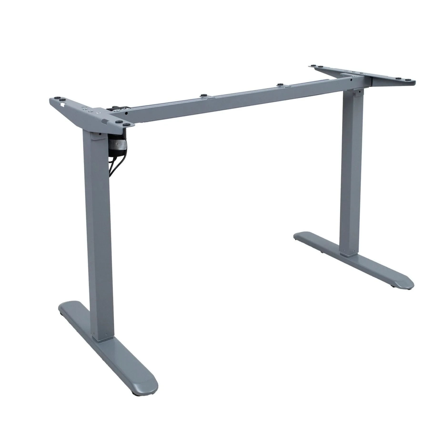 Skrivebord HOME4YOU Ergo Light med 1 motor 120x60x73-118 cm Eik/sølvgrå