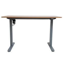 Skrivebord HOME4YOU Ergo Light med 1 motor 120x60x73-118 cm Eik/sølvgrå