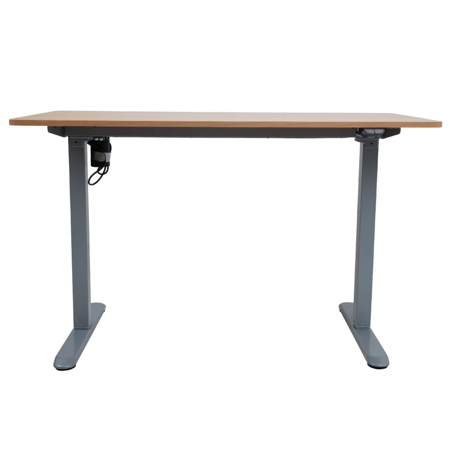 Skrivebord HOME4YOU Ergo Light med 1 motor 120x60x73-118 cm Eik/sølvgrå