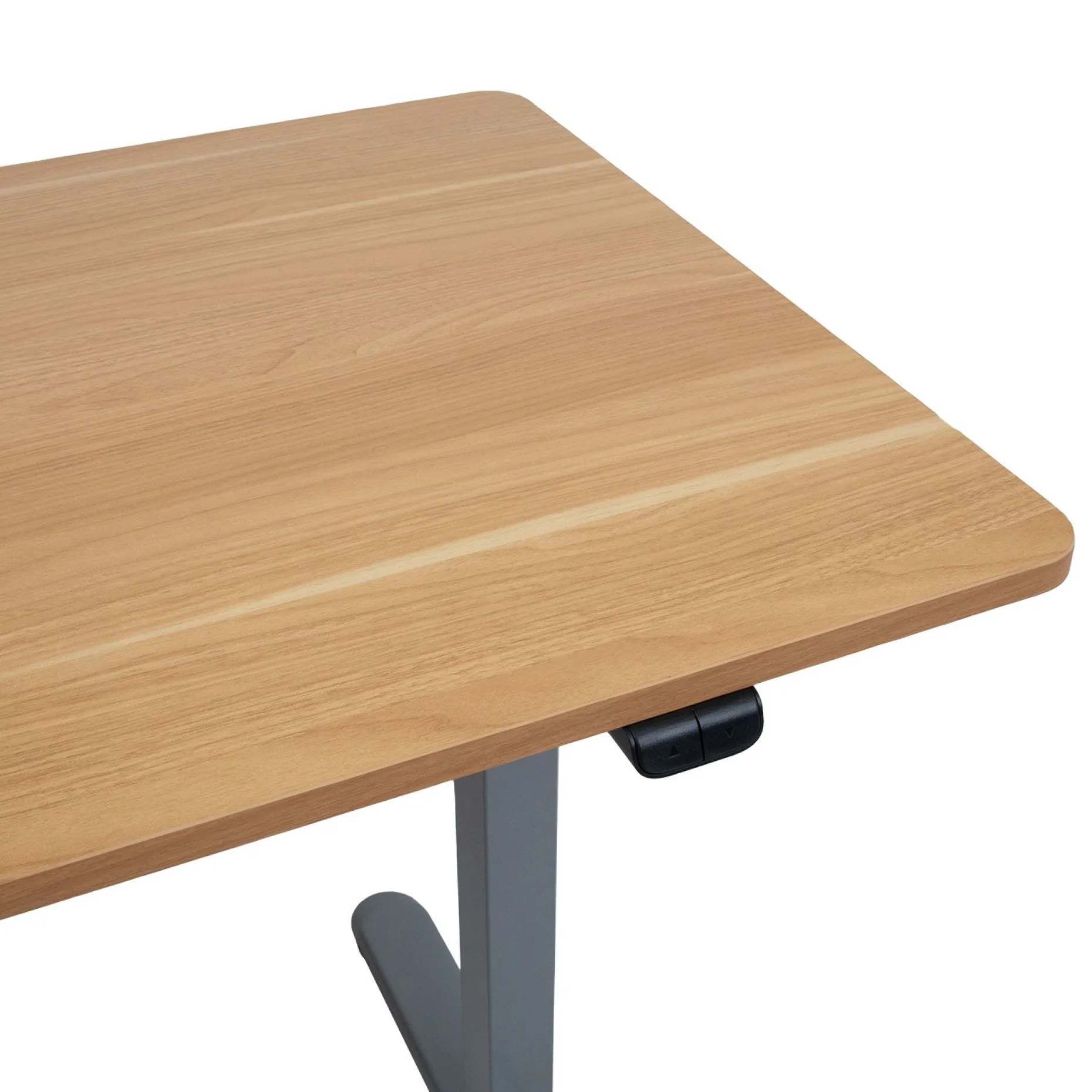 Skrivebord HOME4YOU Ergo Light med 1 motor 120x60x73-118 cm Eik/sølvgrå