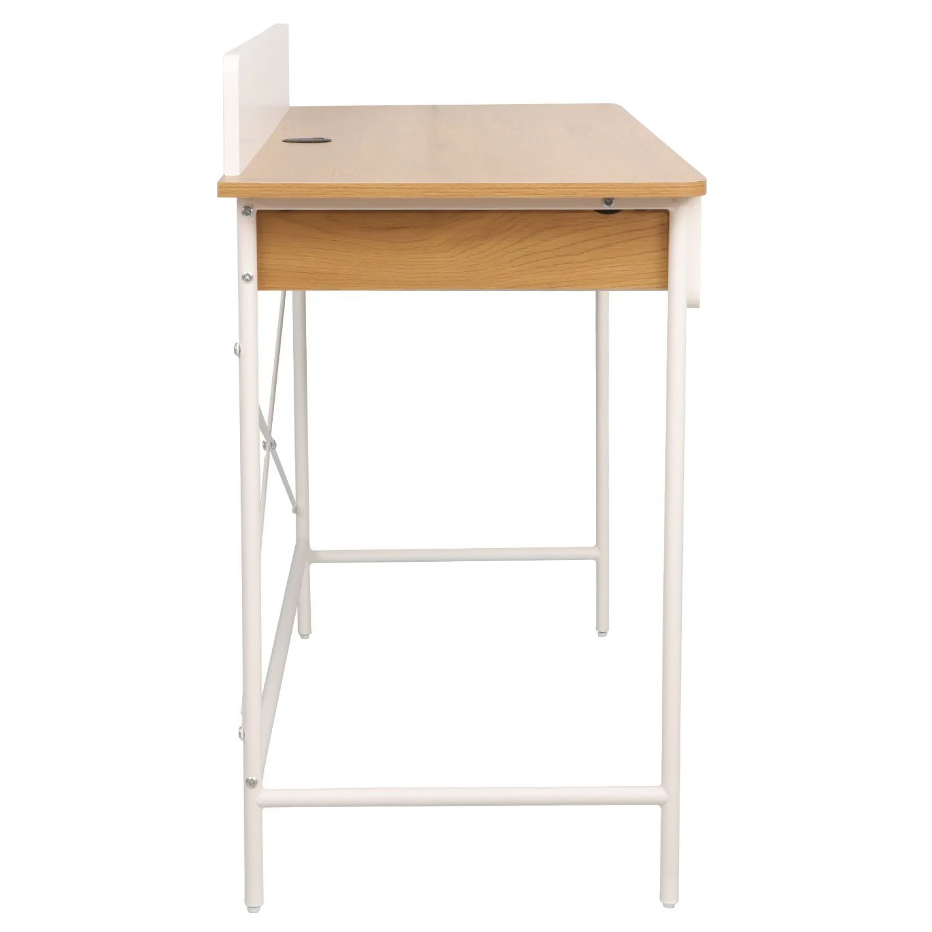 Skrivebord HOME4YOU Ferdie 120x48x88 cm ask/hvit