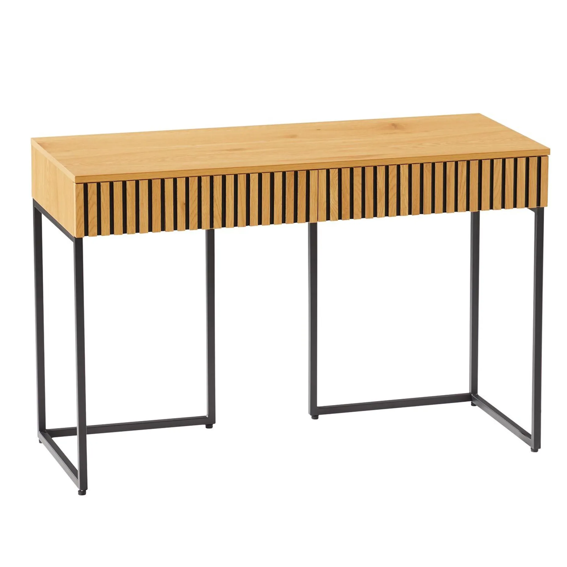 Skrivebord HOME4YOU Hampton 120x50x79 cm melamin med eikebark