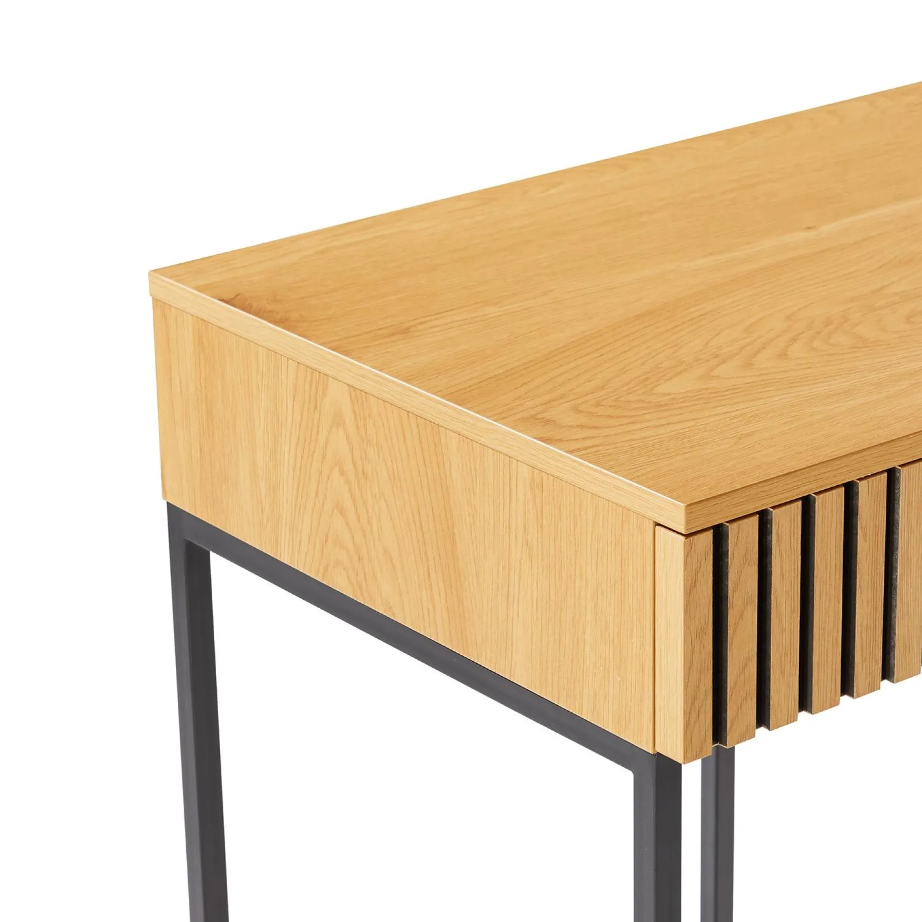 Skrivebord HOME4YOU Hampton 120x50x79 cm melamin med eikebark