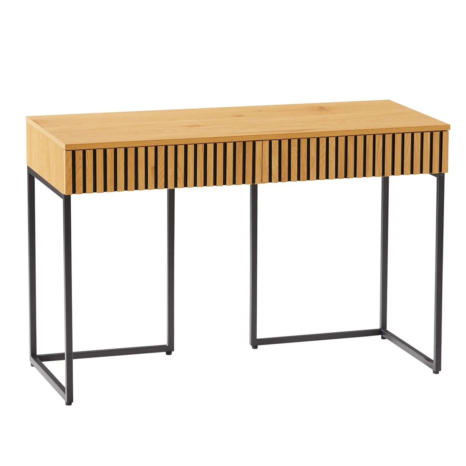 Skrivebord HOME4YOU Hampton 120x50x79 cm melamin med eikebark