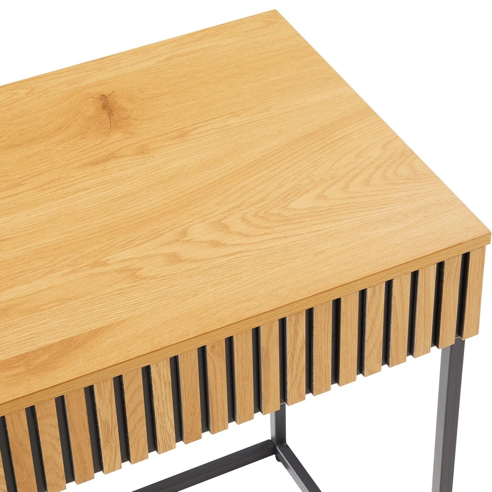 Skrivebord HOME4YOU Hampton 120x50x79 cm melamin med eikebark