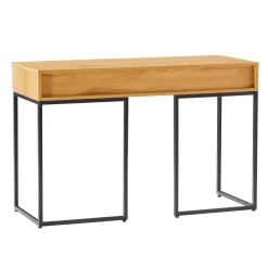 Skrivebord HOME4YOU Hampton 120x50x79 cm melamin med eikebark