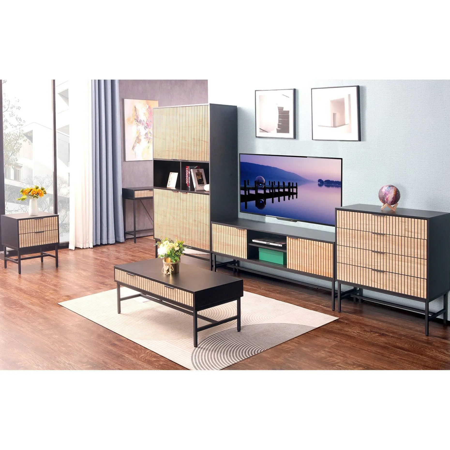 Skrivebord HOME4YOU Helve 120x48x76 cm melamin