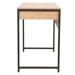 Skrivebord HOME4YOU 100x50x76 cm rustikk/svart