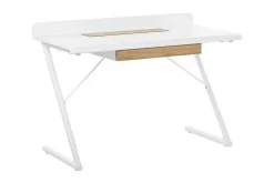 Skrivebord 120 x 60 cm Hvit/Lyst tre FOCUS
