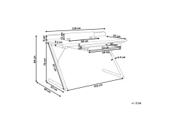 Skrivebord 120 x 60 cm Hvit/Lyst tre FOCUS