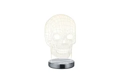 Skull Bordlampe LED Krom