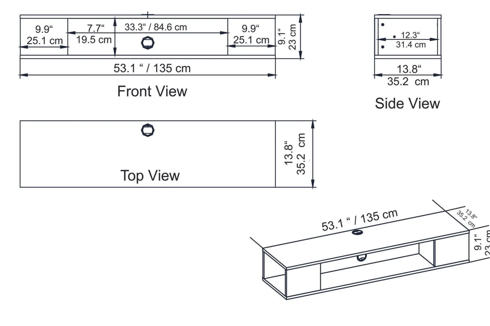 Skuteryd TV-benk 135 cm