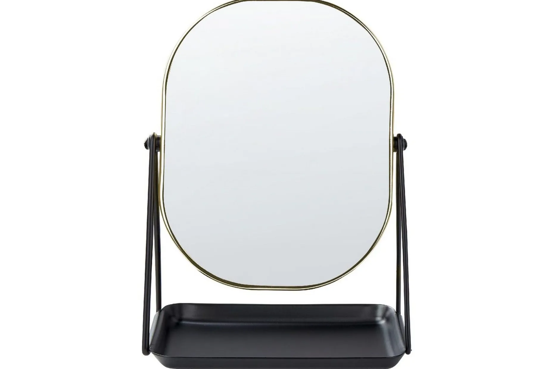 Sminkspegel Beliani Correze Guld/svart GOLD||Black