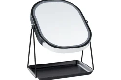 Sminkspegel Beliani Dordogne Guld/svart Silver||Black