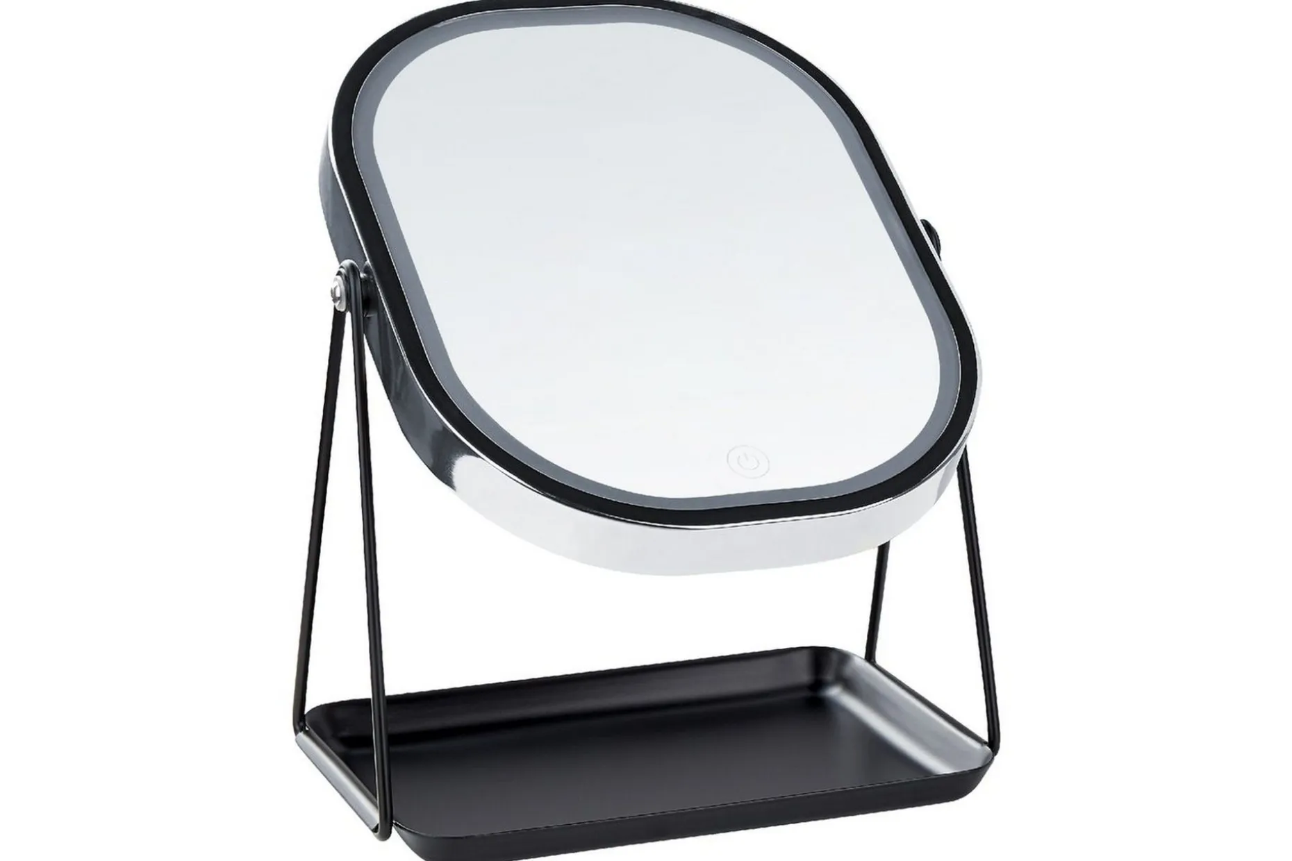 Sminkspegel Beliani Dordogne Guld/svart Silver||Black