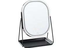 Sminkspegel Beliani Dordogne Guld/svart Silver||Black
