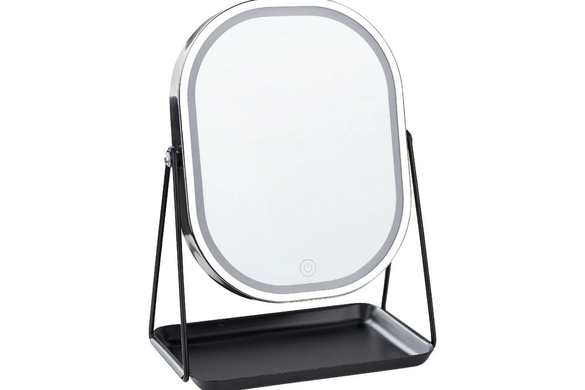 Sminkspegel Beliani Dordogne Guld/svart Silver||Black