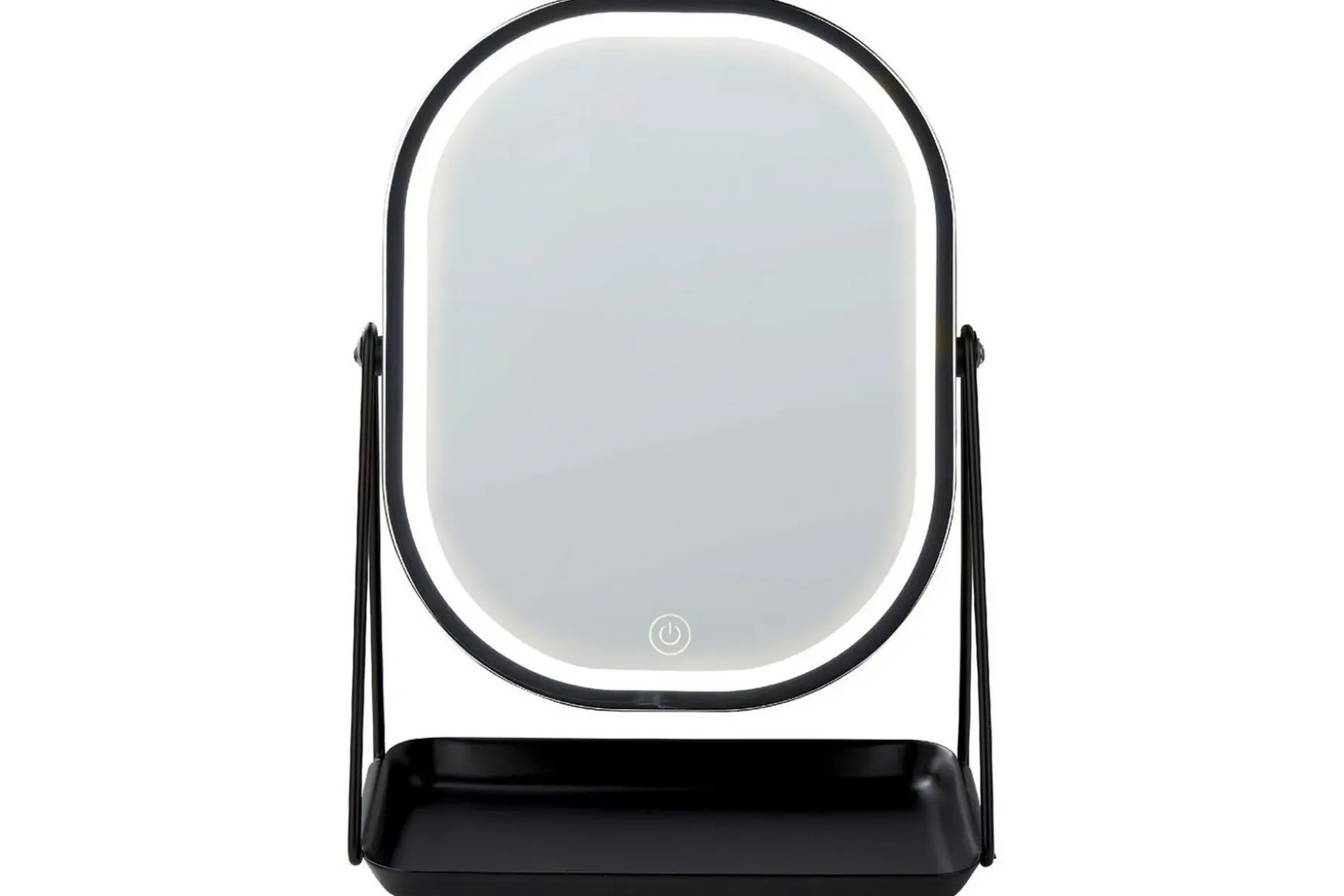Sminkspegel Beliani Dordogne Guld/svart Silver||Black