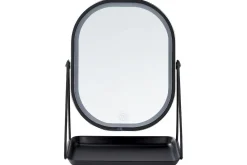 Sminkspegel Beliani Dordogne Guld/svart Silver||Black
