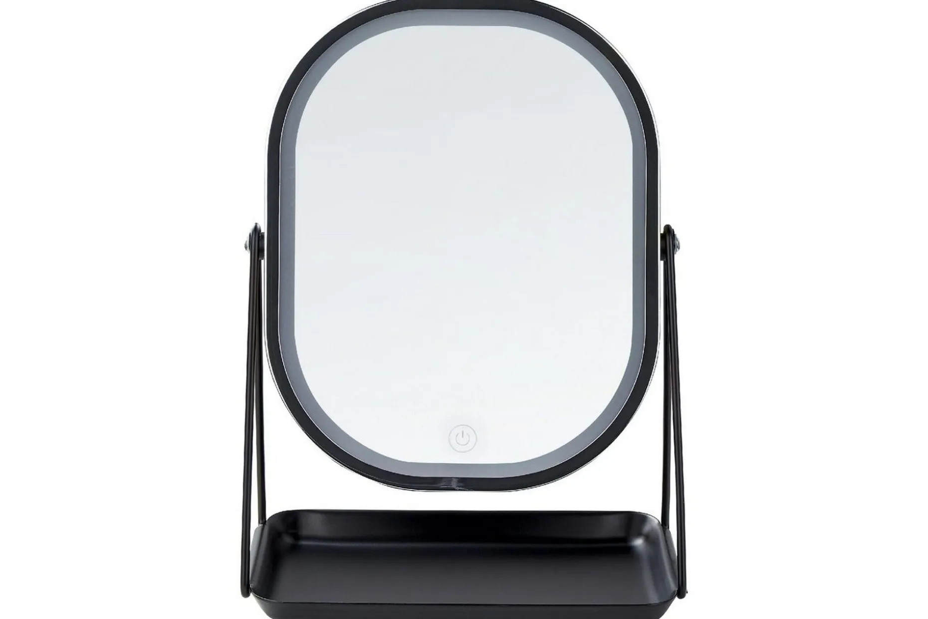 Sminkspegel Beliani Dordogne Guld/svart Silver||Black