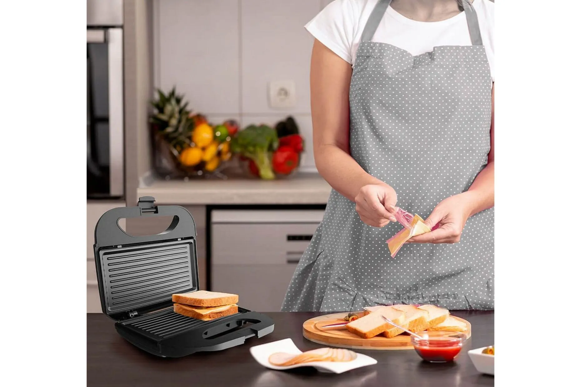 Smørbrødgrill Black+Decker 2 rom