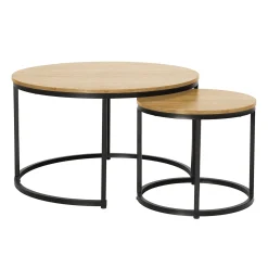 Sofabord HOME4YOU Hedvig 2 stk. sett, ask/svart