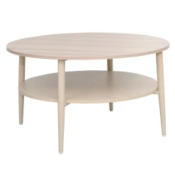 Sofabord HOME4YOU Lester lyst tre/beige 80x80x45 cm
