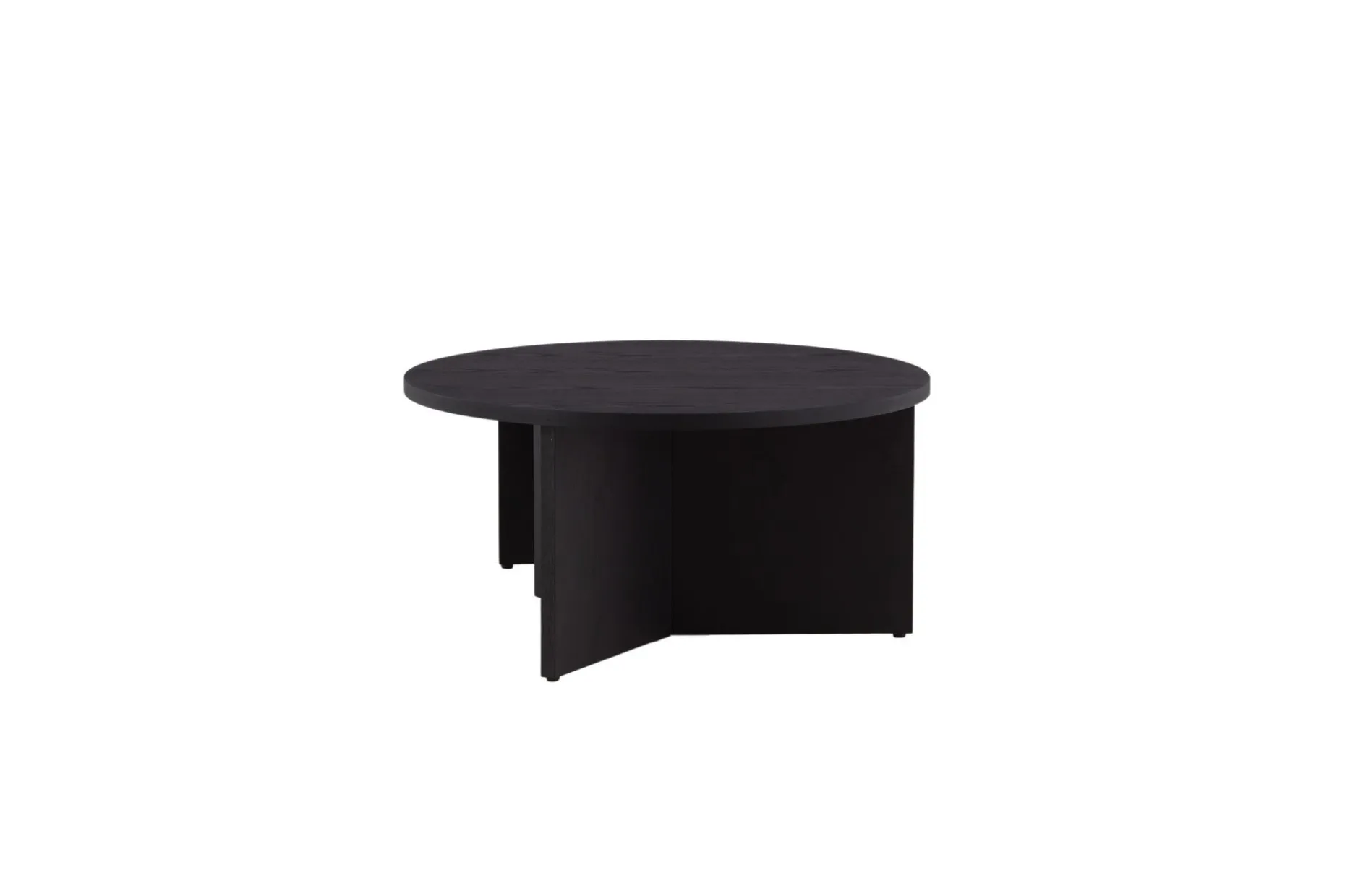 Sofabordsett Saltø 2stk Runde 85 cm/65 cm Tre Svart