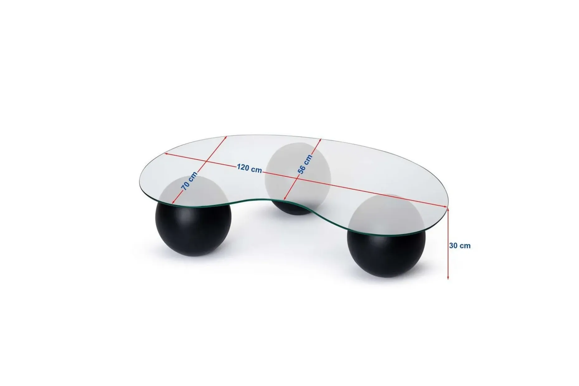 Sofabord Sphere Valnøtt / Bronse