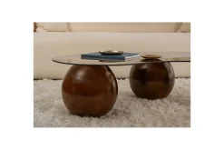 Sofabord Sphere Valnøtt / Bronse