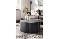 Sofabord Wohnling Rund 67 cm Metalliske Striper Optikk Moderne Look