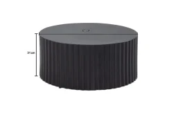 Sofabord Wohnling Rund 67 cm Metalliske Striper Optikk Moderne Look