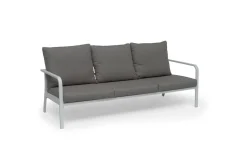 Sofa Hillerstorp Hånger Hvit ramme Puter gråbeige