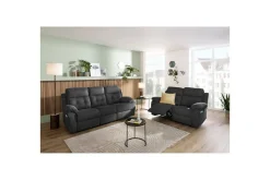 Sofa 2-seter Lannilis Antrasitt, Stoff/tre/metall