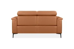 Sofa 2-seter Lund Kognac, Lær/PU, Elektrisk recliner