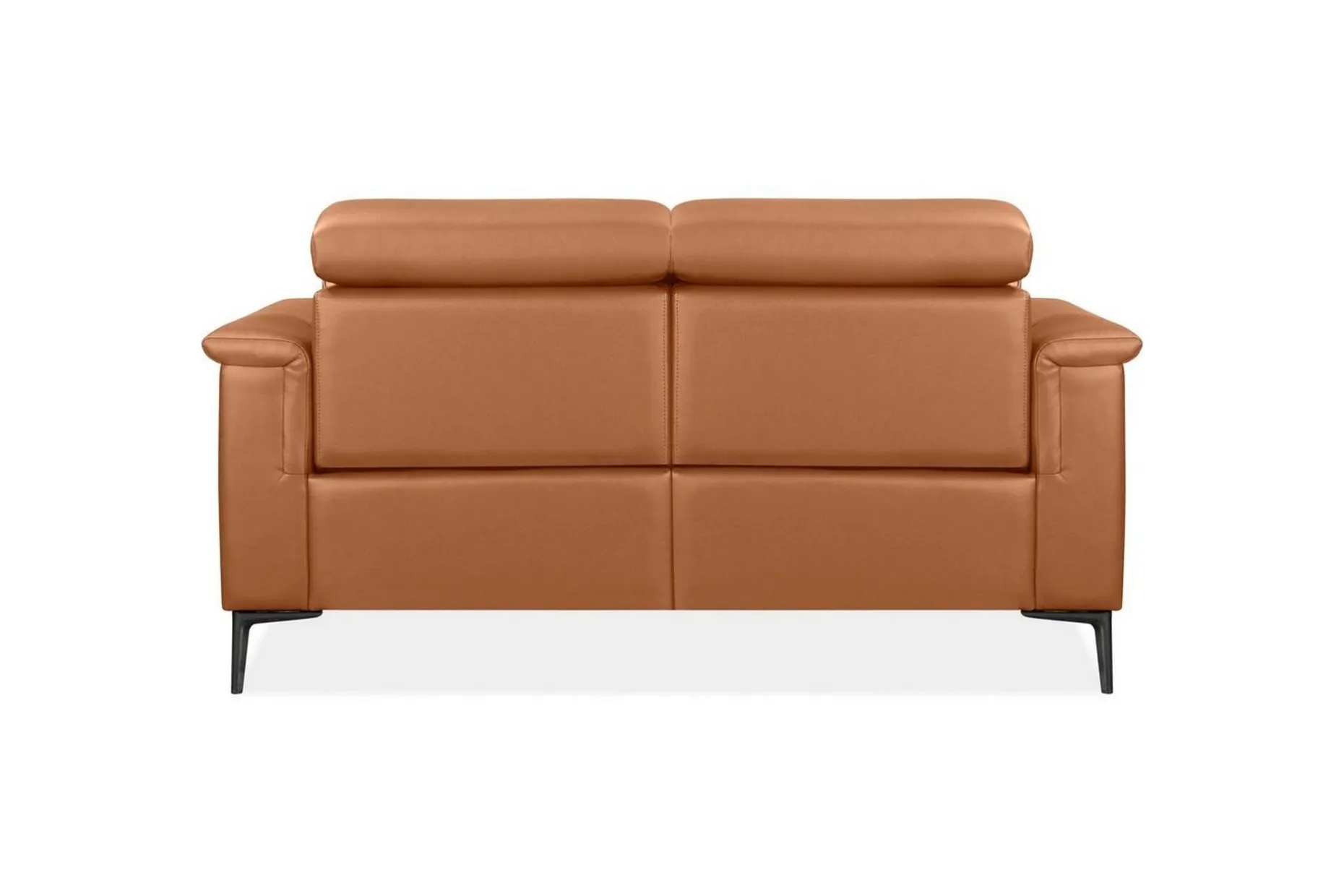 Sofa 2-seter Lund Kognac, Lær/PU, Elektrisk recliner