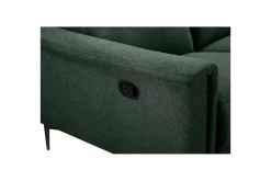 Sofa 2-seter Lund Mørk grønn, Belfast-stoff, Manuell hvilestol
