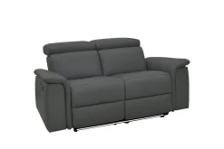 Sofa 2-seter Pareli Grå, Lær/PU, Elektrisk recliner