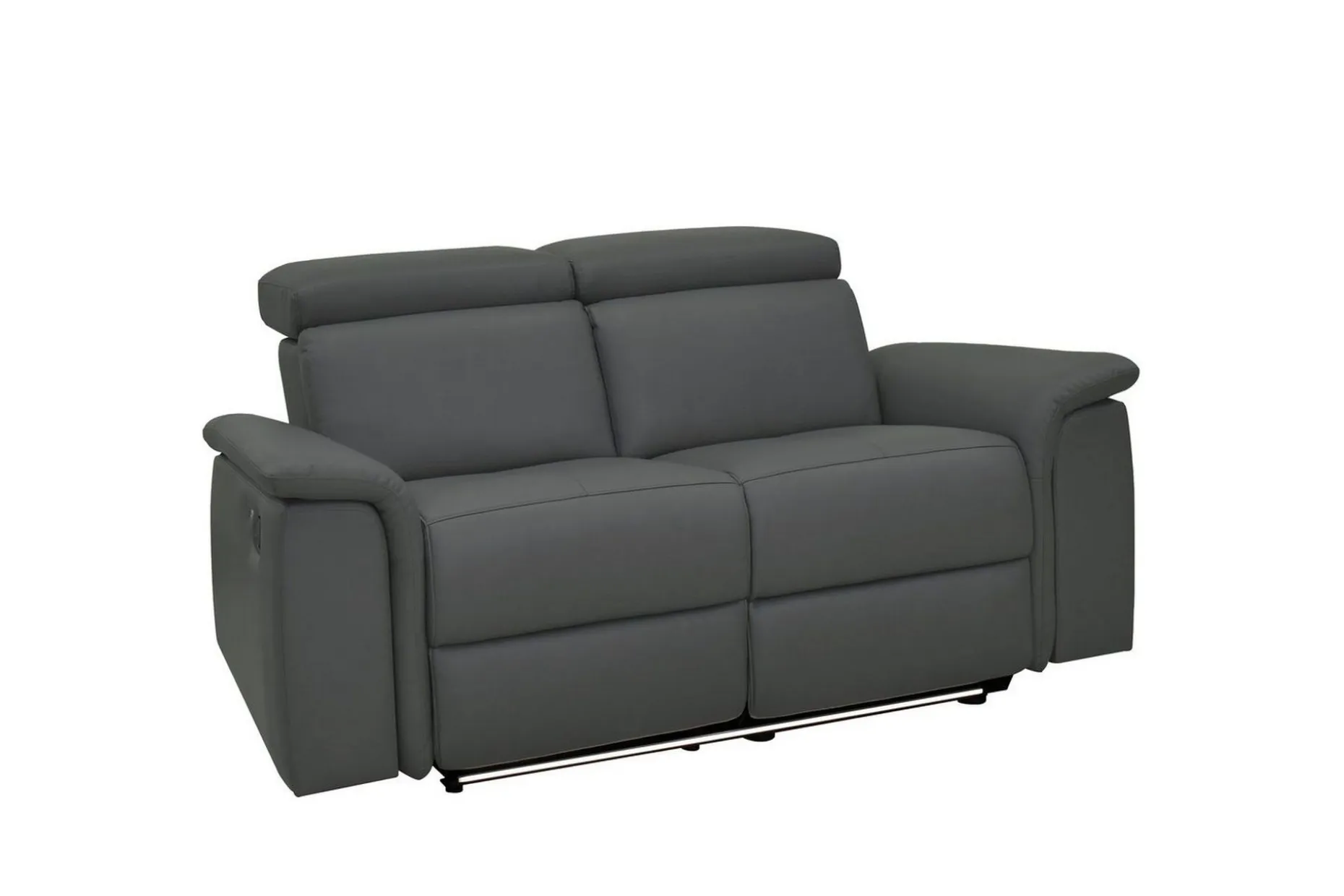 Sofa 2-seter Pareli Grå, Lær/PU, Elektrisk recliner