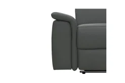 Sofa 2-seter Pareli Grå, Lær/PU, Elektrisk recliner