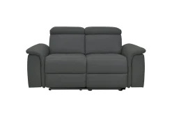 Sofa 2-seter Pareli Grå, Lær/PU, Elektrisk recliner