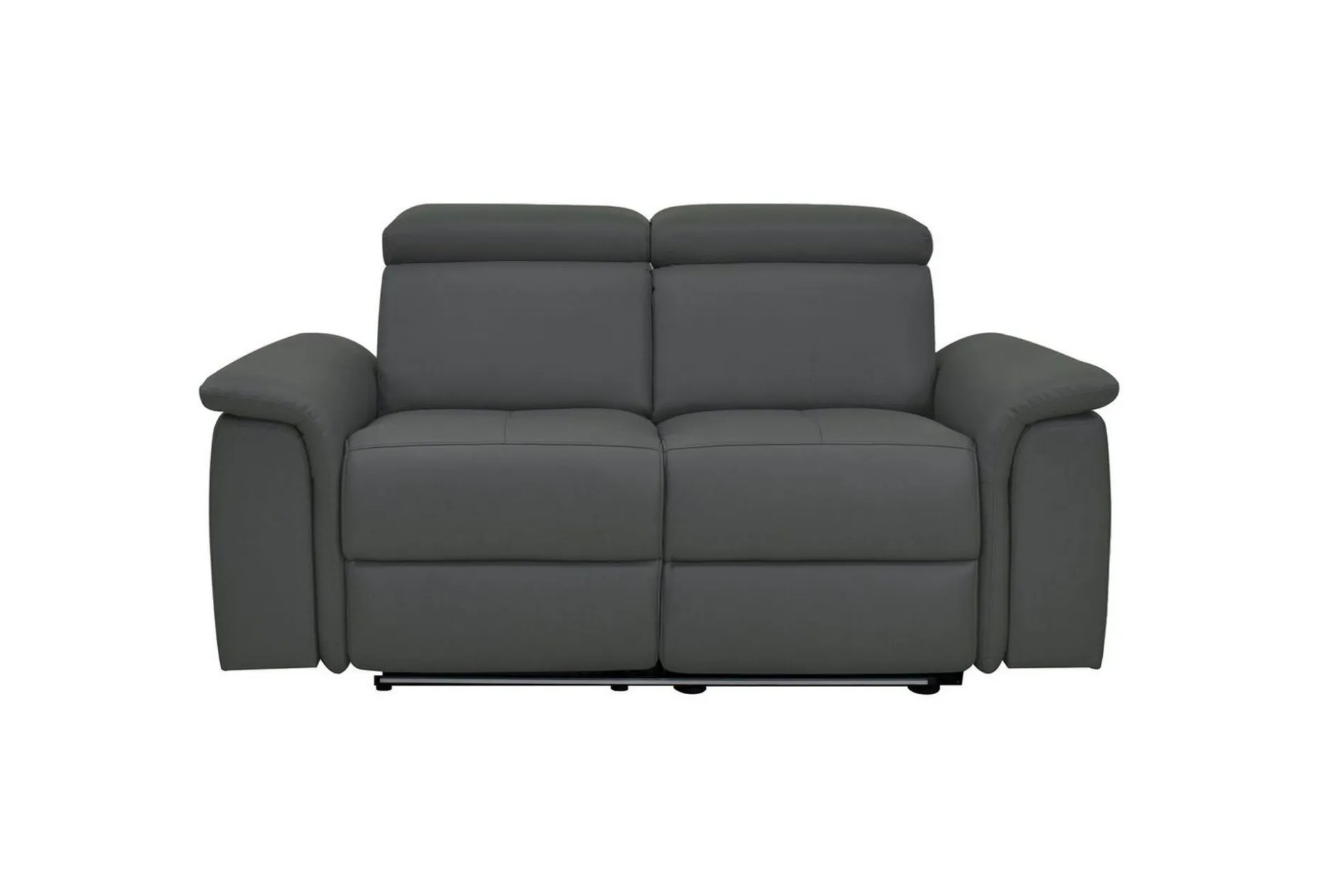 Sofa 2-seter Pareli Grå, Lær/PU, Elektrisk recliner